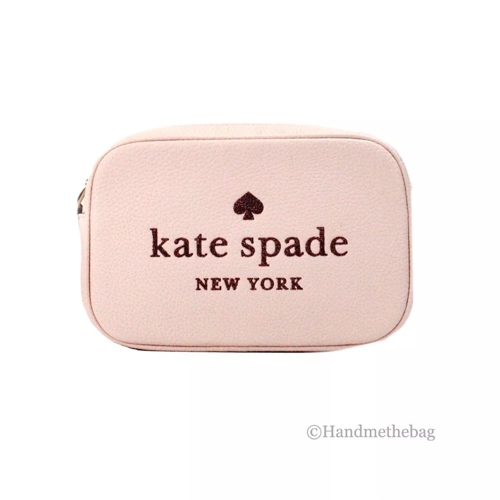 kate spade pale pink crossbody bag with dark logo